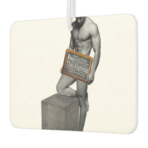 SlipperyJoe's Thanksgiving tradition muscular male Car Air Freshener