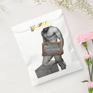 SlipperyJoe's Thanksgiving tradition muscular male Favour Bags
