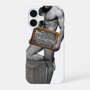 SlipperyJoe's Thanksgiving tradition muscular male iPhone 16 Case