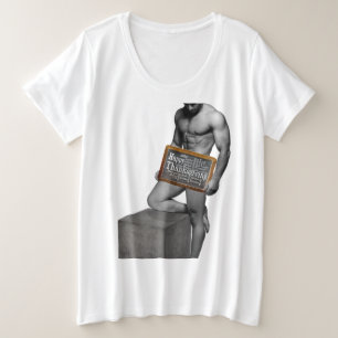 SlipperyJoe's Thanksgiving tradition muscular male Plus Size T-Shirt