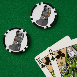 SlipperyJoe's Thanksgiving tradition muscular male Poker Chips