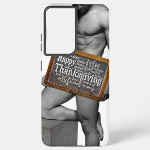 SlipperyJoe's Thanksgiving tradition muscular male Samsung Galaxy Case