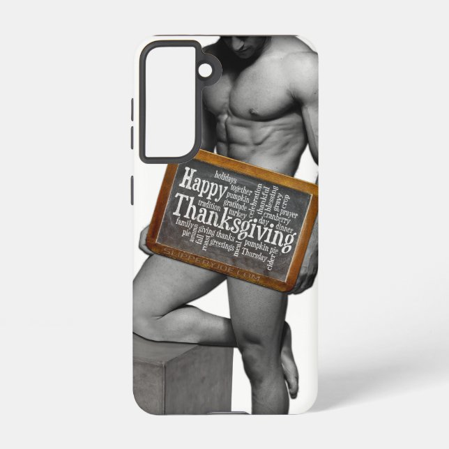 SlipperyJoe's Thanksgiving tradition muscular male Samsung Galaxy S21 Case (Back)