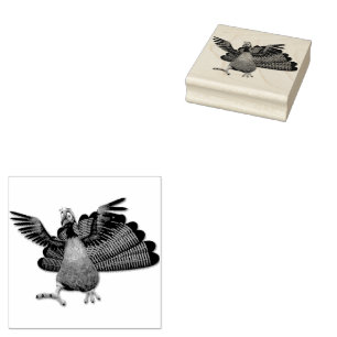SlipperyJoe's Thanksgiving turkey wings colourful  Rubber Stamp