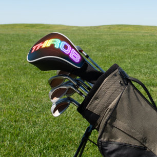 SlipperyJoe's throb rainbow-like gradient thick ca Golf Head Cover
