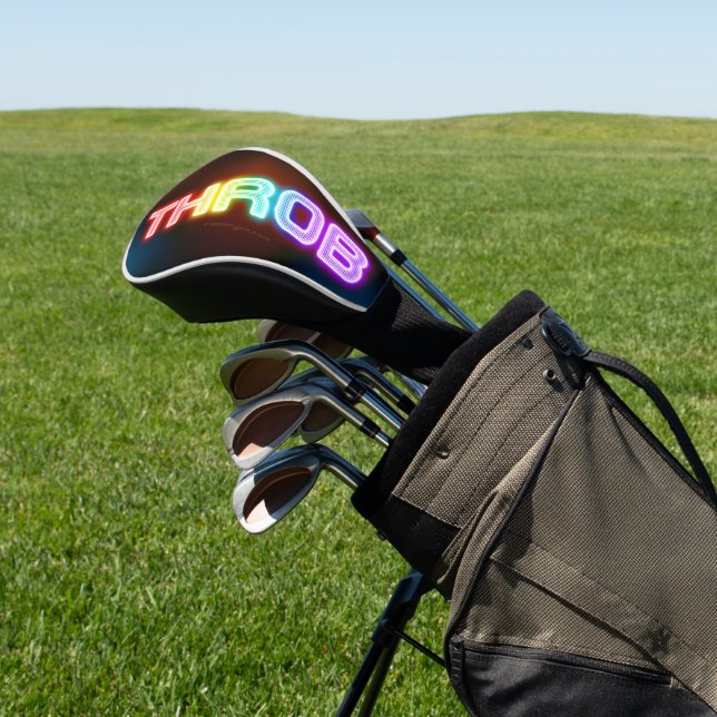 SlipperyJoe's throb rainbow-like gradient thick ca Golf Head Cover (In Situ)