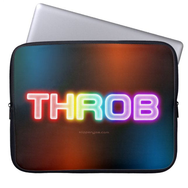 SlipperyJoe's throb rainbow-like gradient thick ca Laptop Sleeve (Front)