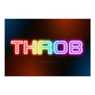 SlipperyJoe's throb rainbow-like gradient thick ca Poster