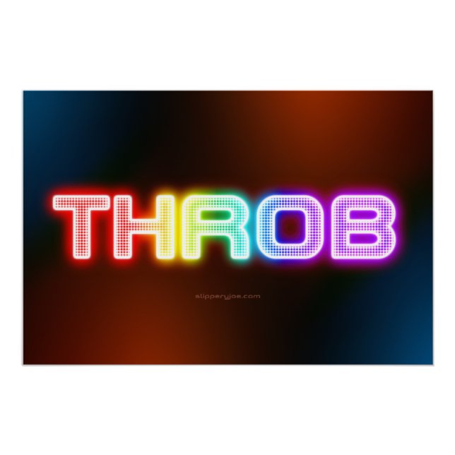 SlipperyJoe's throb rainbow-like gradient thick ca Poster (Front)