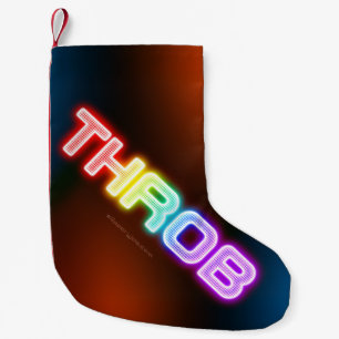 SlipperyJoe's throb rainbow-like gradient thick ca Small Christmas Stocking