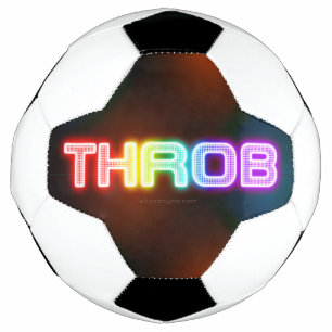 SlipperyJoe's throb rainbow-like gradient thick ca Soccer Ball