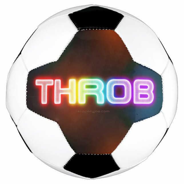 SlipperyJoe's throb rainbow-like gradient thick ca Soccer Ball (Front)