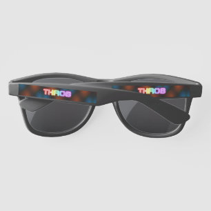SlipperyJoe's throb rainbow-like gradient thick ca Sunglasses