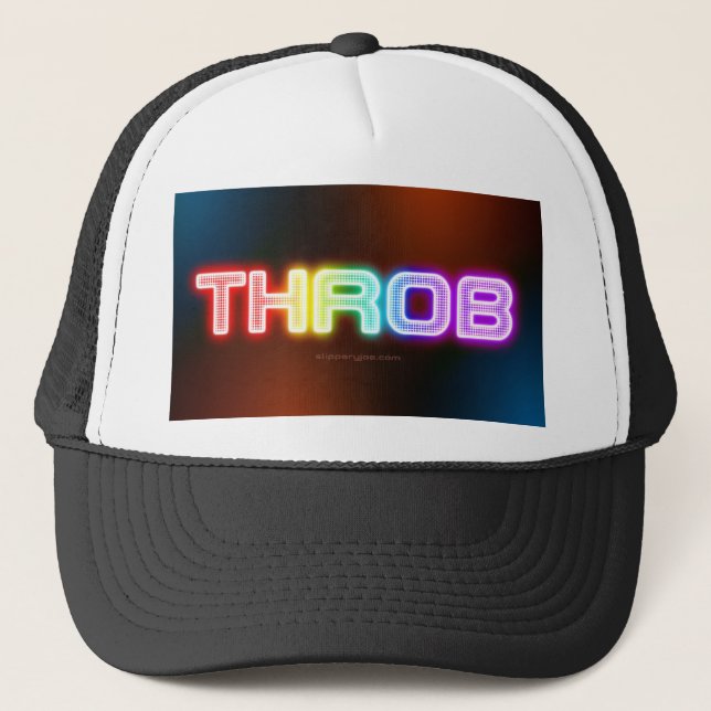 SlipperyJoe's throb rainbow-like gradient thick ca Trucker Hat (Front)