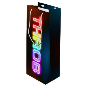 SlipperyJoe's throb rainbow-like gradient thick ca Wine Gift Bag