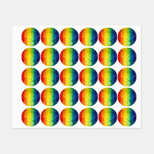 SlipperyJoe's tie-dyed flag rainbow pressed into s