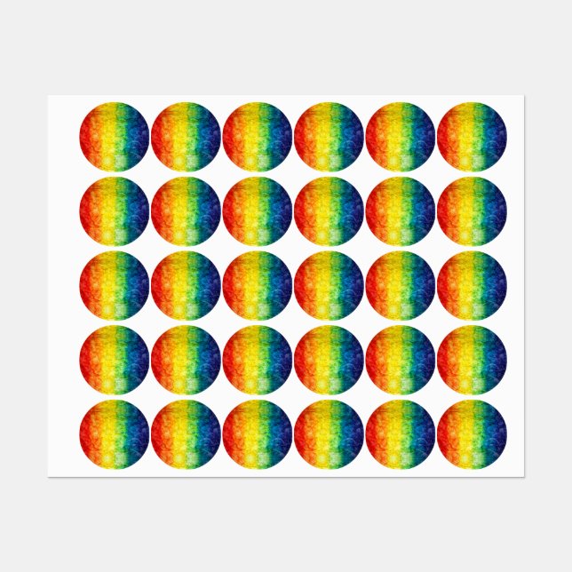 SlipperyJoe's tie-dyed flag rainbow pressed into s (Sheet)