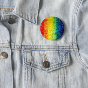 SlipperyJoe's tie-dyed flag rainbow pressed into s 6 Cm Round Badge