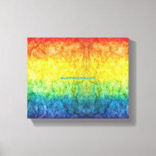 SlipperyJoe's tie-dyed flag rainbow pressed into s Canvas Print