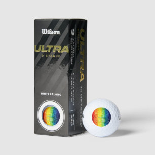 SlipperyJoe's tie-dyed flag rainbow pressed into s Golf Balls