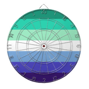 SlipperyJoe's trans-inclusive gay men's flag palet Dartboard