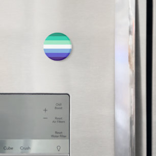 SlipperyJoe's trans-inclusive gay men's flag palet Magnet