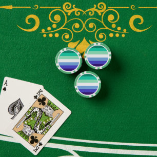 SlipperyJoe's trans-inclusive gay men's flag palet Poker Chips
