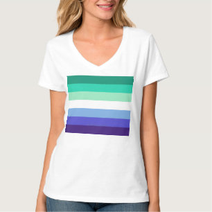 SlipperyJoe's trans-inclusive gay men's flag palet T-Shirt