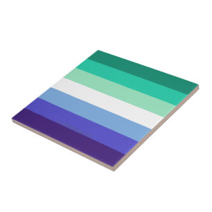 SlipperyJoe's trans-inclusive gay men's flag palet Tile