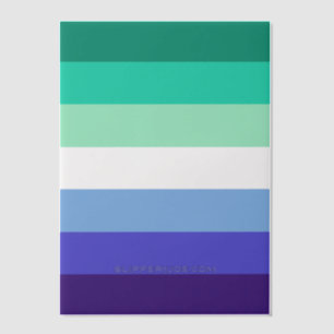 SlipperyJoe's trans-inclusive gay men's flag palet Vellum Invitations