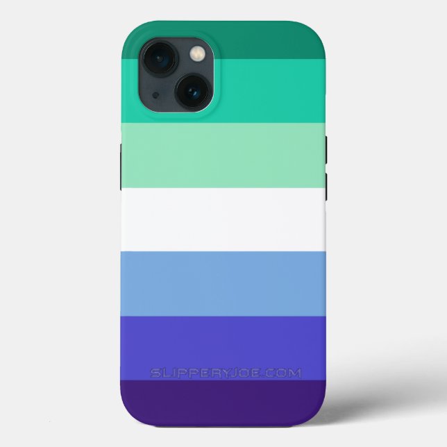 SlipperyJoe's Trans-Inclusive Gay Men's Pride Flag Case-Mate iPhone Case (Back)