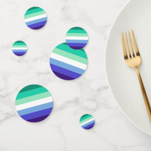 SlipperyJoe's Trans-Inclusive Gay Men's Pride Flag Confetti