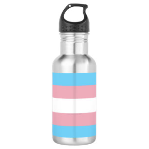 SlipperyJoe's transgender pride flag diversity rig 532 Ml Water Bottle