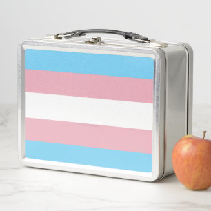 SlipperyJoe's transgender pride flag diversity rig Metal Lunch Box