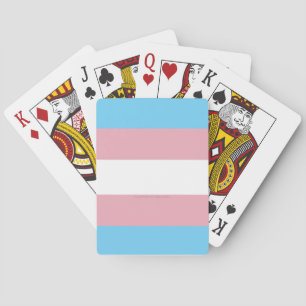 SlipperyJoe's transgender pride flag diversity rig Playing Cards