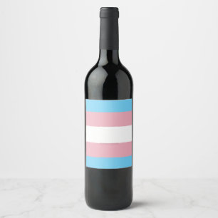 SlipperyJoe's transgender pride flag diversity rig Wine Label