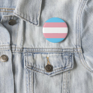 SlipperyJoe's transgender pride flag visibility di 6 Cm Round Badge