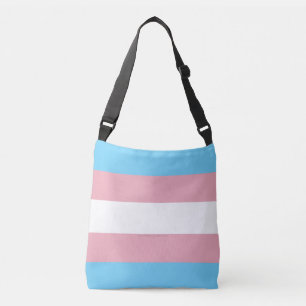 SlipperyJoe's transgender pride flag visibility di Crossbody Bag