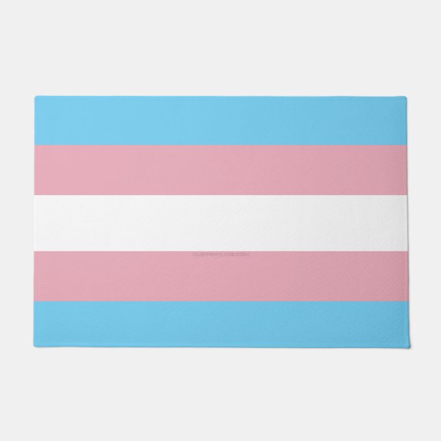 SlipperyJoe's transgender pride flag visibility di Doormat (Front)
