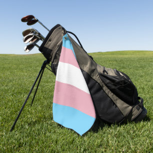 SlipperyJoe's transgender pride flag visibility di Golf Towel
