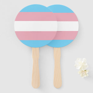 SlipperyJoe's transgender pride flag visibility di Hand Fan