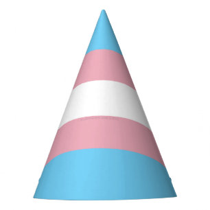 SlipperyJoe's transgender pride flag visibility di Party Hat