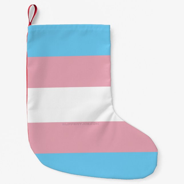 SlipperyJoe's transgender pride flag visibility di Small Christmas Stocking (Front)