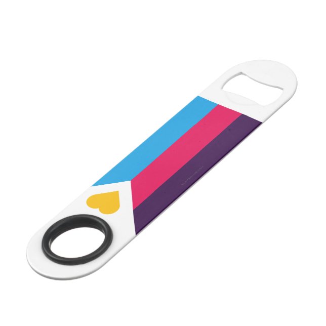 SlipperyJoe's tricolor polyamory pride flag three  (Back Angled)