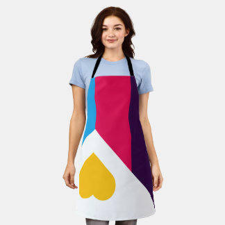 SlipperyJoe's tricolor polyamory pride flag three  Apron