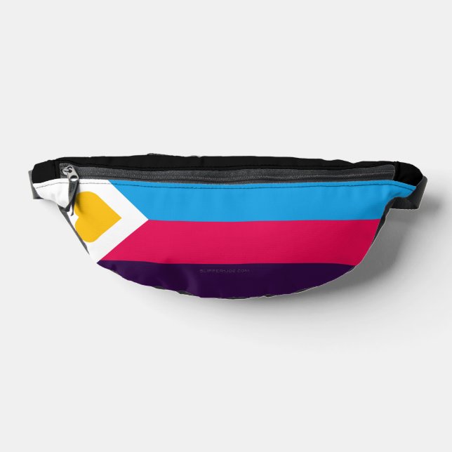 SlipperyJoe's tricolor polyamory pride flag three  Bum Bags (Lay Down)