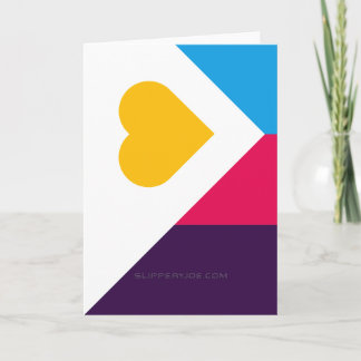 SlipperyJoe's tricolor polyamory pride flag three  Card