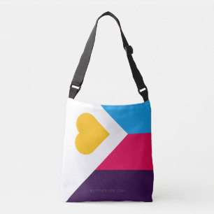 SlipperyJoe's tricolor polyamory pride flag three Crossbody Bag