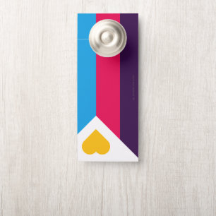 SlipperyJoe's tricolor polyamory pride flag three Door Hanger