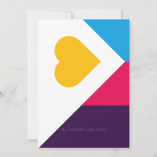 SlipperyJoe's tricolor polyamory pride flag three  Holiday Card